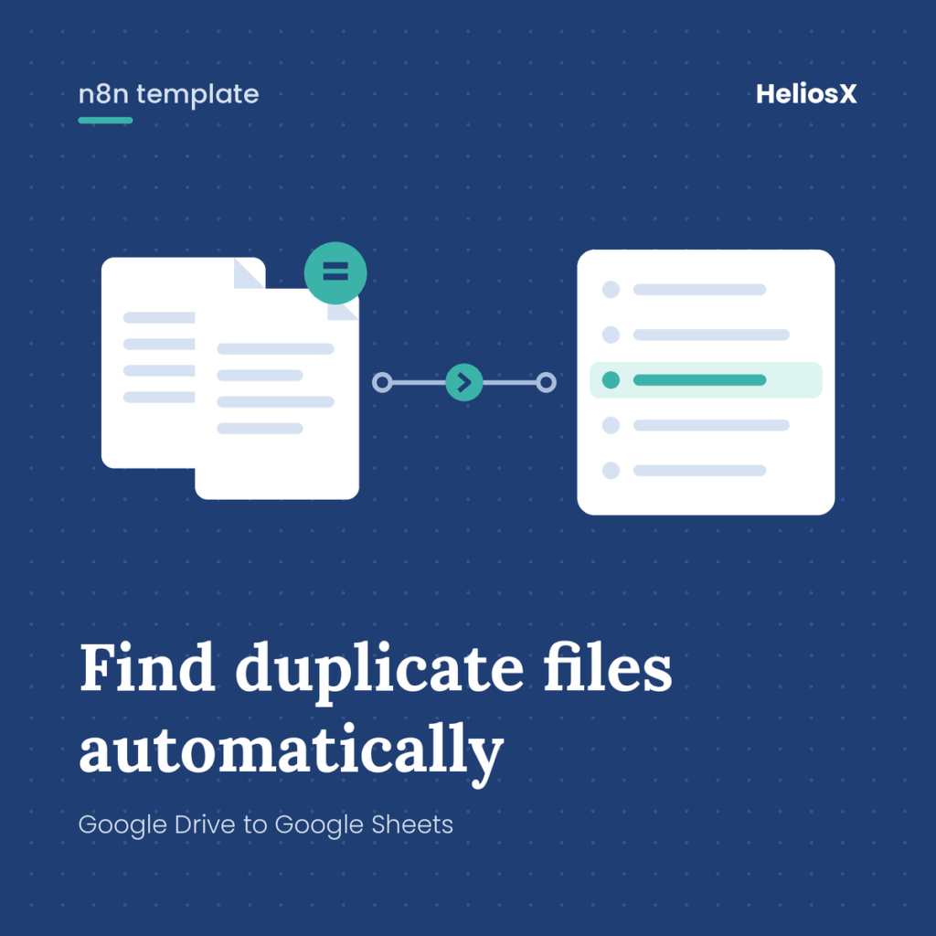 Cover Image: Detect Duplicate files in Google Drive n8n template